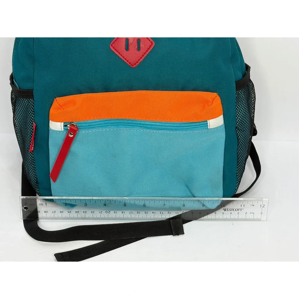 Hawlander Colorblock Backpack Teal Orange Blue Kids School Travel Bag